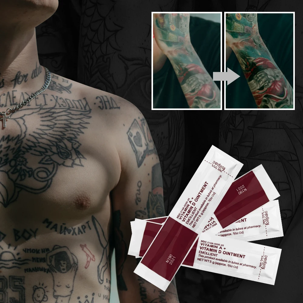 30/50/200/300 Stück Tattoo Nachsorge Creme Vitamin A & D Tattoo Reparatur creme Fougera Vitamin Salbe Tattoo Pflege bedarf