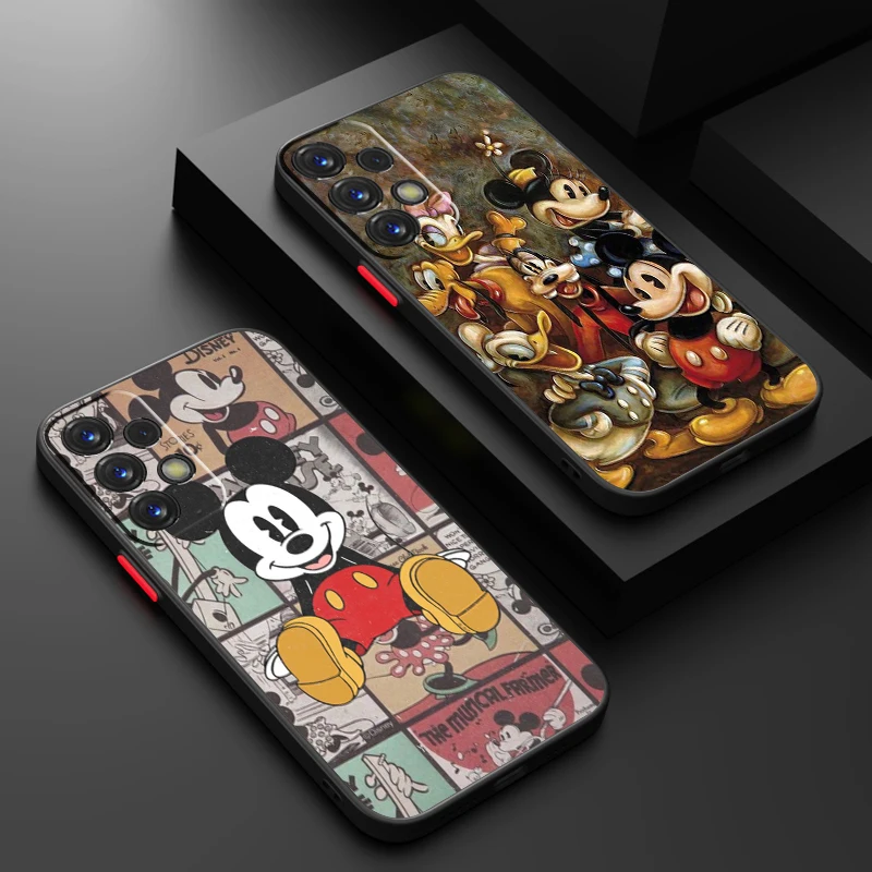 Labirynt Myszy Disney Mickey Do Samsung Note 20 A05 A03 A54 A31 A22 A70 A34 A14 A24 A04 5G Ultra Matowe Półprzezroczyste Etui Na Telefon