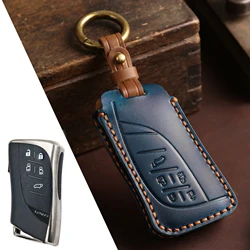 Premium Leather Key Fob Protector Case (Blue)