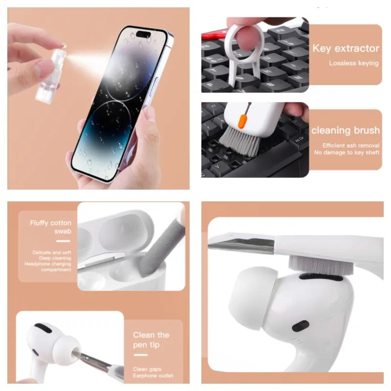 10 in 1/20in 1 Keyboard Cleaning Brush Kit Earphone Cleaning Pen for Airpod 1 2 3 Cleaning Tool for Computer/MacBook/iPad/Camera 5