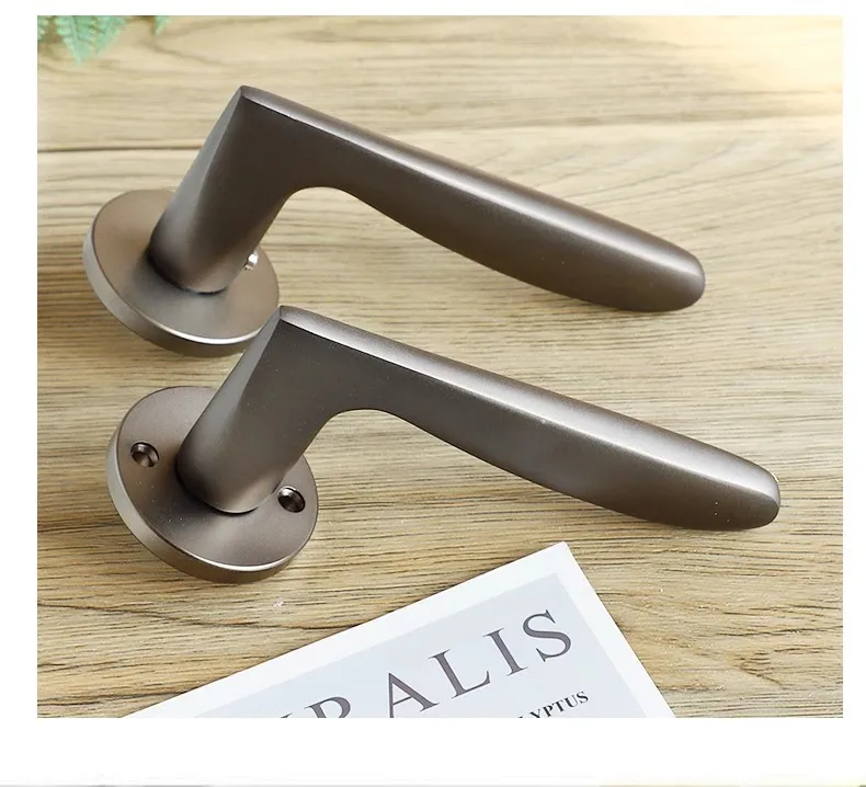 Description Picture 4 of itemModern Aluminum Bedroom Door Locks Double Side Door Handle Lock Body Set Mute Security Door Lock with Key High Quality Hardware