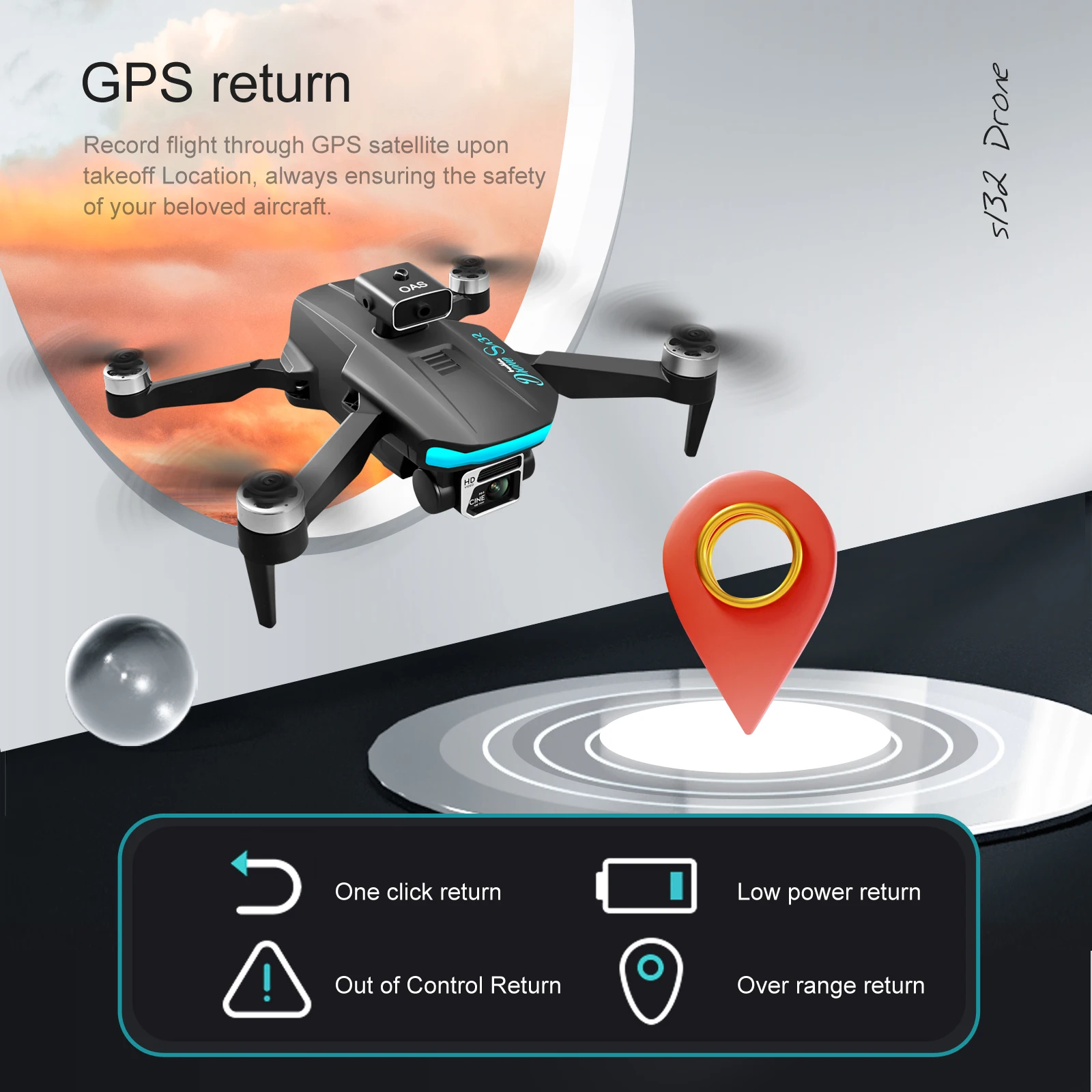 S132 Drone, x cwi o one click return low power return