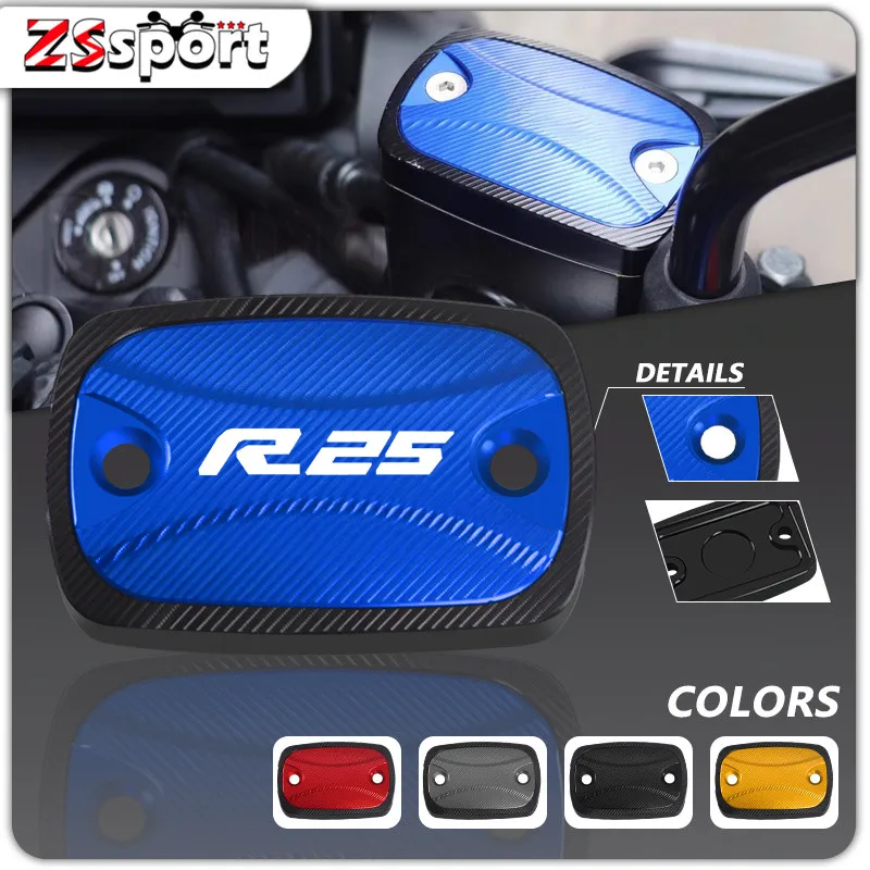 

Motorcycle CNC Tank Cover Oil Filler Cap For YAMAHA YZF R3 R25 YZF-R3 YZF-R25 2015-2023 Front Brake Fluid Cylinder Reservoir Cap