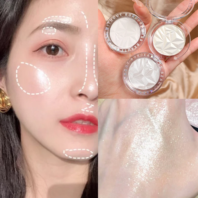 Highlighter Powder Palette Makeup Longlasting Glow Face Contour