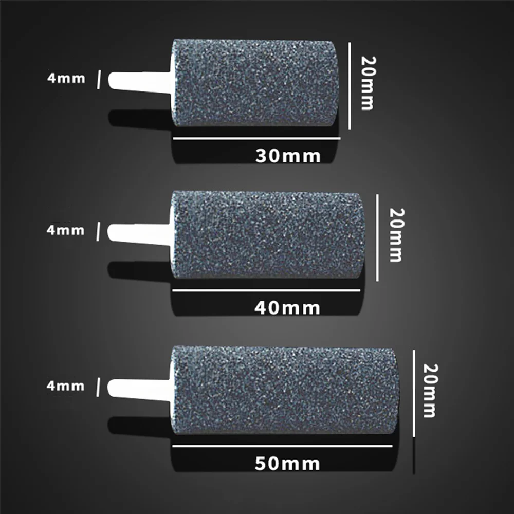 10Pcs Aquarium Bubble Stone Cylinder Shape Airstones For Fish Tank Aerator Pump Hydroponics Oxygen Diffuser 1 Inch 5