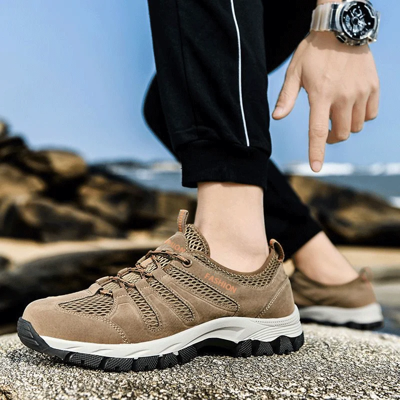 Waterproof golf shoes for men with ankle support, comfortable walking shoes for women, non-slip golf shoes.