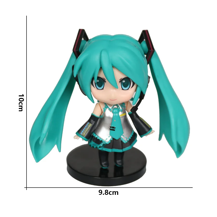 Kawaii Hatsune Miku Mini Figure Ornament - Pink and Green Desk Decoration – Perfect Gift