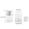 5pcs 5ml-30ml transparent glass bottle with silver aluminum cap storage cans empty gift bottle party decoration sealed well 2
