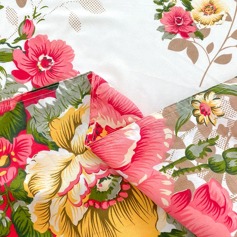 Bed Sheet Full Sets Flower Printed Flat Bed Sheets sabanas cama individual Single/Queen/King  Bedsheets for Double Bed Top Sheet 6