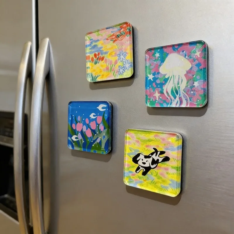 Acrylic DIY Fridge Magnets Kit with Adhesive Backing