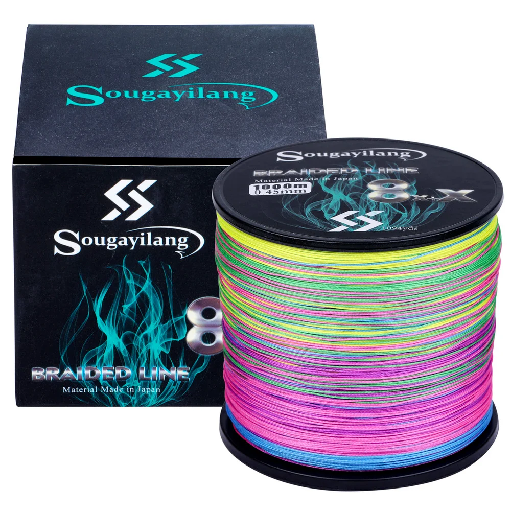 Fishing Line Sougayilang 9 Strands PE Fishing Line Raid Fishing Line 300M 500M 1000M Multifilament Wire Carp Tool Pesca