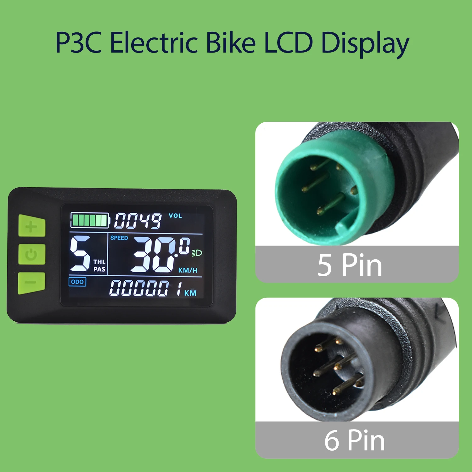 UART2 P3C Electric Bike LCD Panel Colorful Screen Display Meter E ...