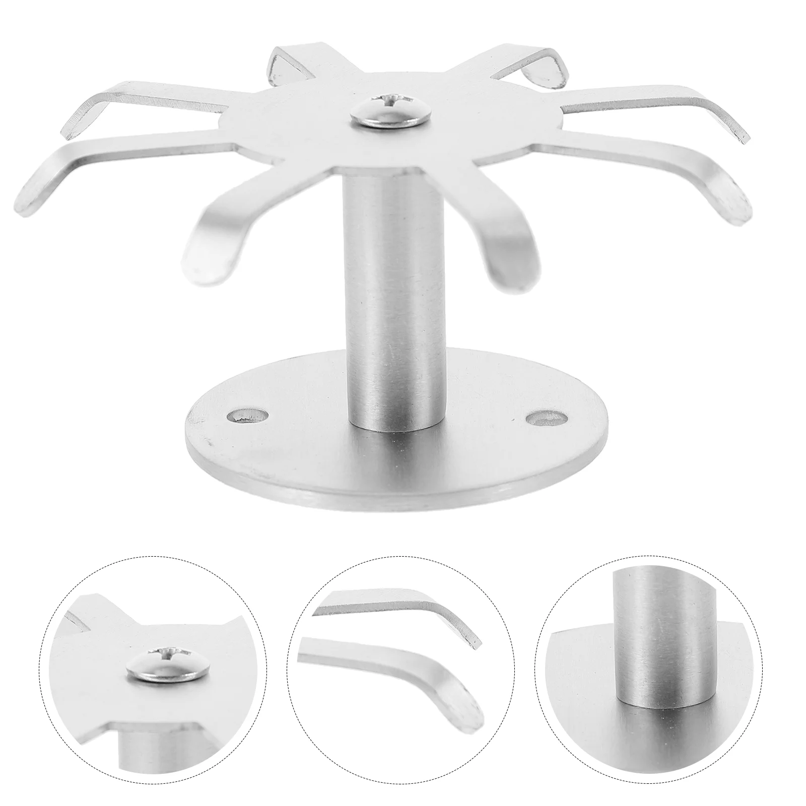 

Stainless Steel Cabinet Base Swivel Hook Hangers Kitchen Ware Bottom Plate Hanging Utensil Holder Hooks