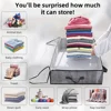 Large Capacity Under Bed Storage Bag Clear Window, Reinforced Handles Foldable Durable Closet Organizer for Blankets Clothing 5
