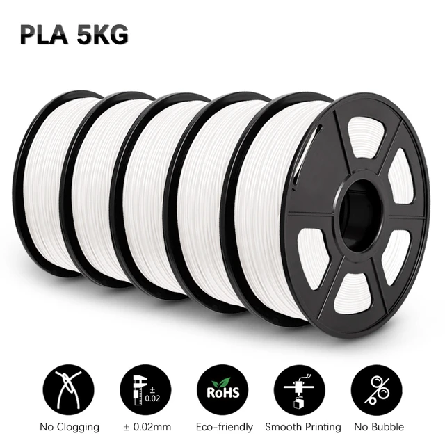 10 Rolls SUNLU PETG 3D Printer Filament with Spool Accuracy +/- 0.02 mm  Smoothly