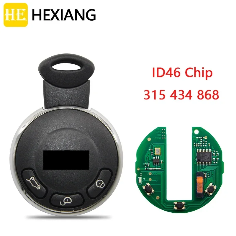 

HE Xiang Car Remote Key For BMW Mini Cooper S ONE D CABRIO KR55WK49333 ID46 PCF7945 Chip 315/434/868 Replace Smart