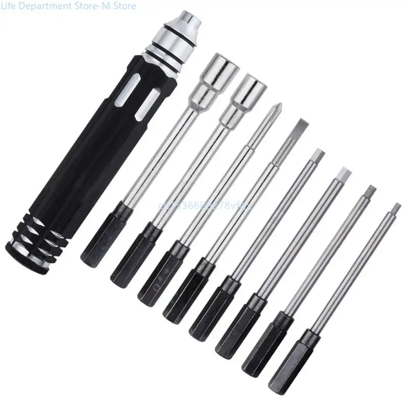 

Professional Steel 8 in 1 Screwdriver Set Repair Tool Hexagon Socket for RC Car Plane Spanner