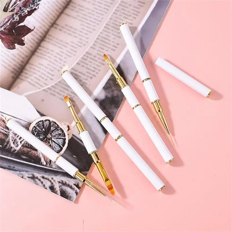 

Dual-ended Nail Brush French Stripe Brushes Manicure Liner Brush 3D Tips Ultra-thin Line Drawing Pen UV Gel Painting Brushes