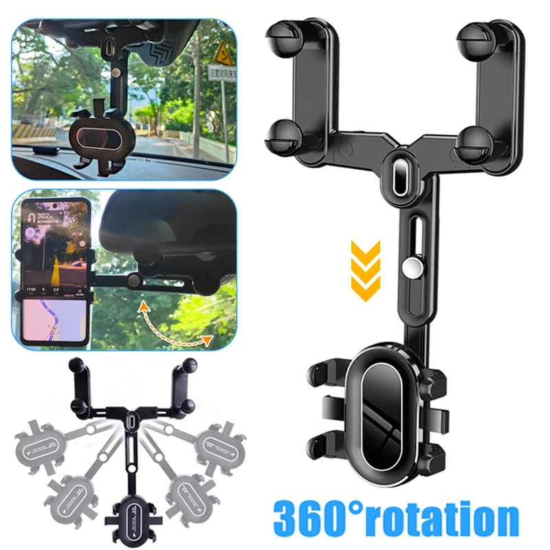 Iplusmile Dash Cam Mirror Mount - Aluminum Alloy Bracket For Rear View Mirror Installation