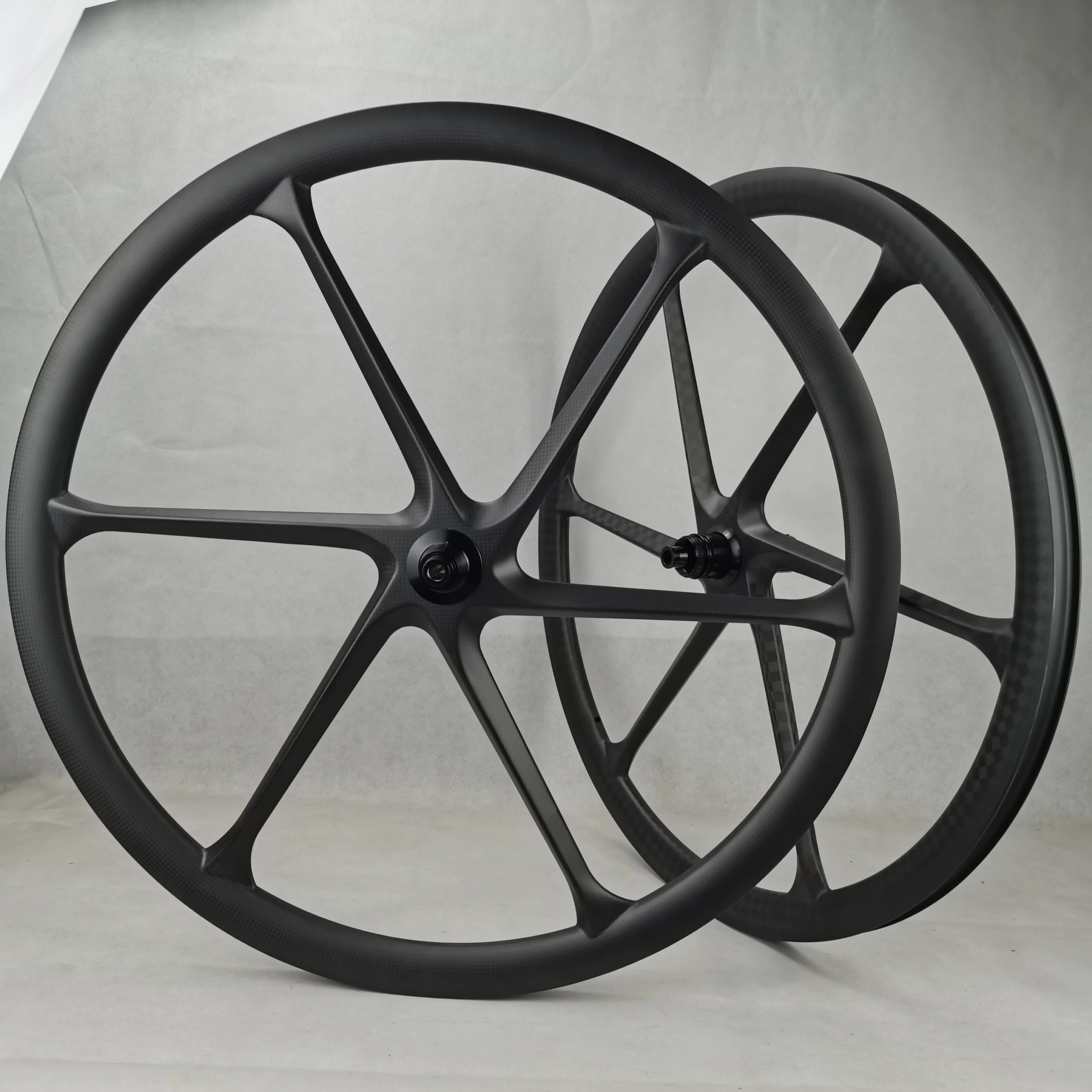 

[SCGD6-2835] 700c 28mm wide 35mm depth carbon 6 spoke Gravel carbon wheels Tubuless Tubular Hookless road Disc brakespoke wheels
