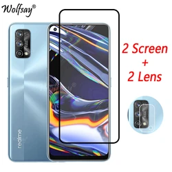 Premium Tempered Glass and Camera Screen Protector - 1 Glass and 1 Len (For Realme 10 4G)