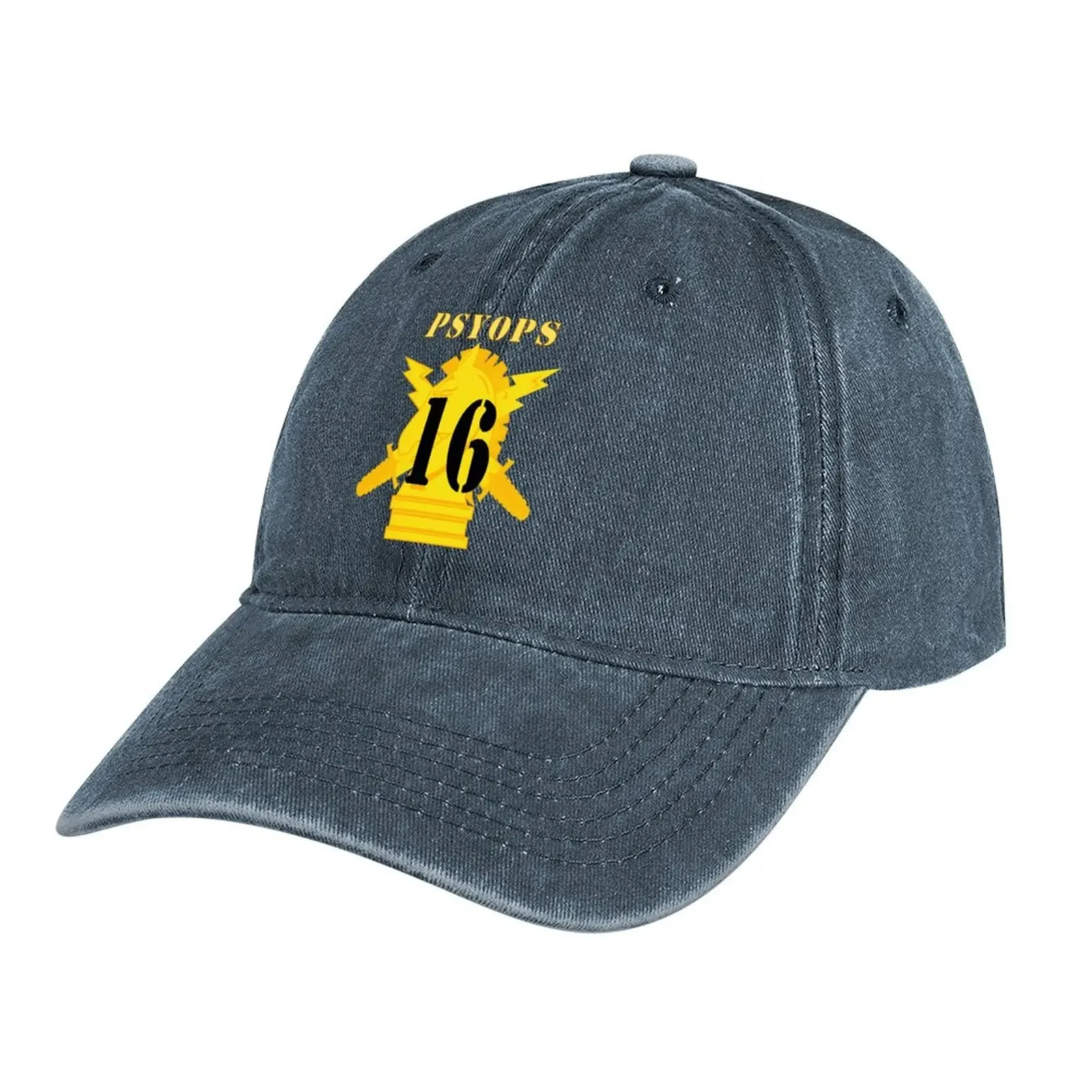 

Army - PSYOPS W Branch Insignia - 16th Battalion Numeral Cowboy Hat Luxury Man Hat Visor Woman Cap Men's
