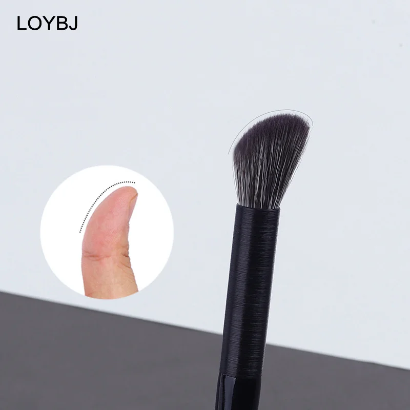 LOYBJ 1pcs 코 섀도우 브러쉬 각진 컨투어 메이크업 브러쉬 페이스 브론저 코 실루엣 아이 섀도우 화장품 블렌딩 메이크업 도구