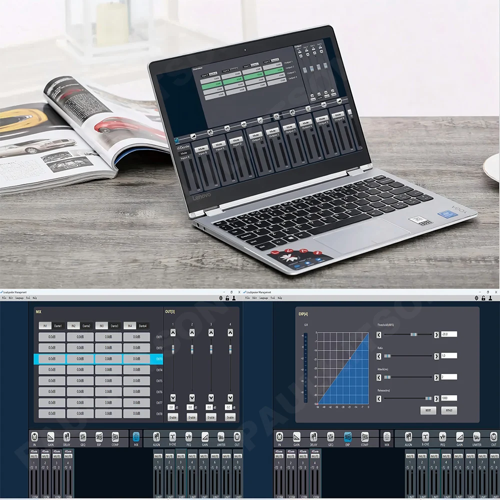 Paulkitson Professional Audio Processor 4 In 8 Out With Dante Network Dps Digital Audio Processor Fir Speaker Management System audio interface audio processor