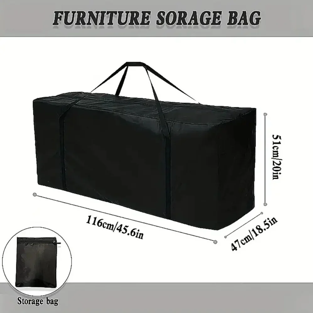 Description Picture 3 of itemChristmas Tree Storage Bag 210D Heavy Duty Outdoor Terrace Cushion Large Storage Bag Waterproof Oxford Cloth Storage Bag Gift