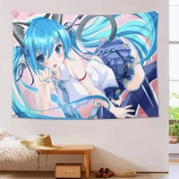 Kawaii Anime Hatsune M-Miku Cute Poster Tapestry Home Decoration Wall Art Tapestries Room Decor Dormitory Background Cloth Gift