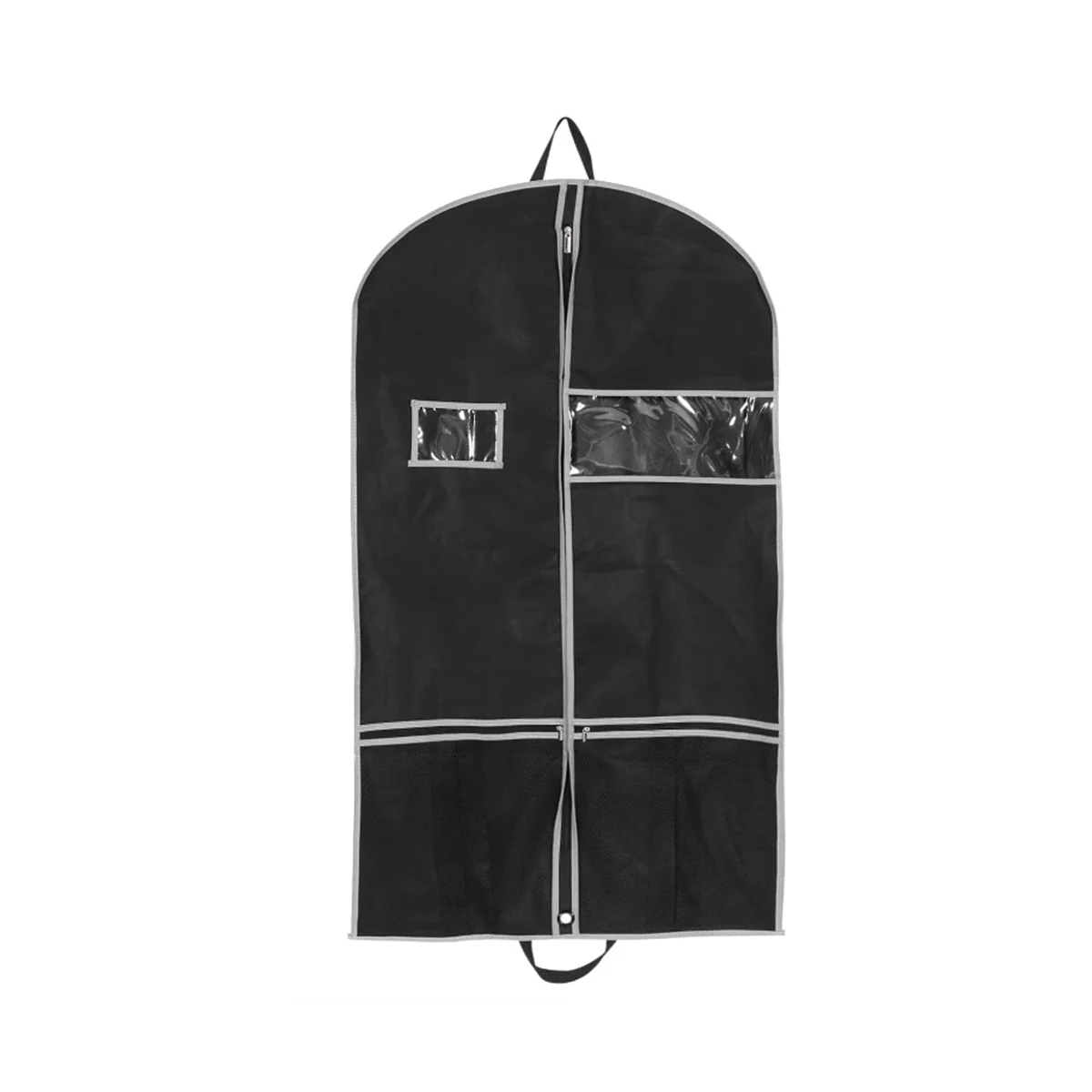 

Suit Bag for Travel, Suit Carrier for Men Breathable Garment Bag with 2 Mesh Pockets and 1 PVC Pocket for Travel Closet