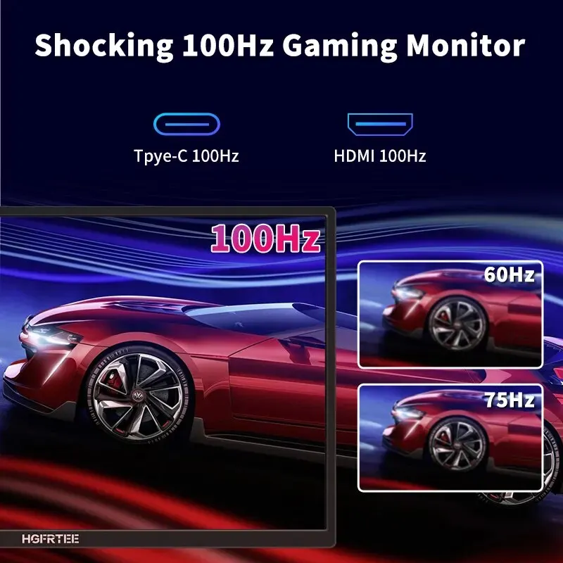 HGFRTEE 18.5 ޴ Ʈ  , 100Hz, RGB100 % 300cd/m2 IPS Ʈ  ũ HDMI, VESA Ȧ  ĵ ȣȯ