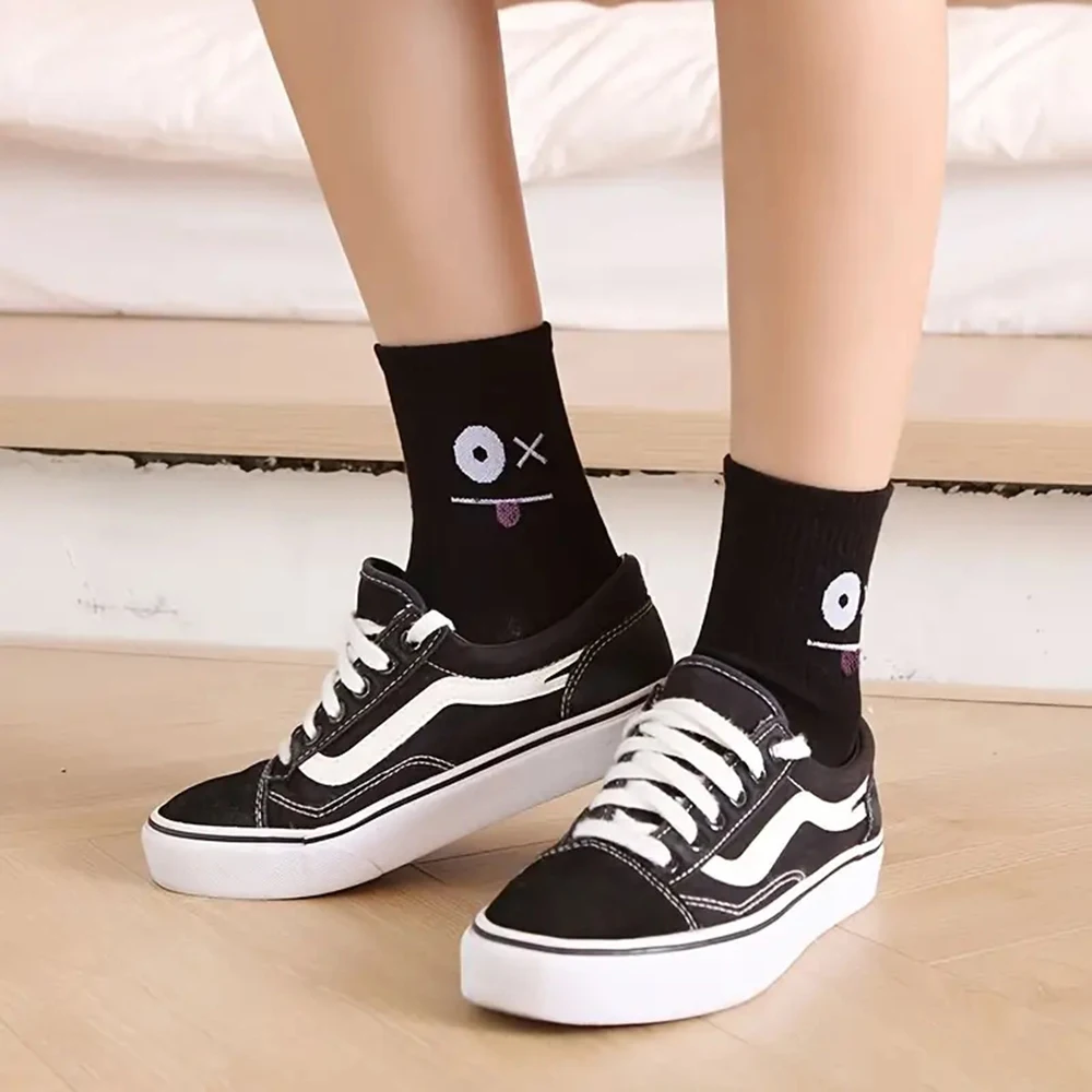 Printed Ankle Socks 5/10/20 Pairs Women's Spring Autumn Medium Tube Socks
