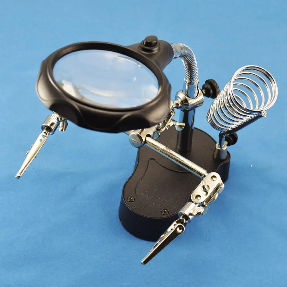 

Clamp Soldering Iron Stand Helping Clamp Vise Clip Tool loupe Magnifying Glass Magnifier Crocodile Clip SMD Hands