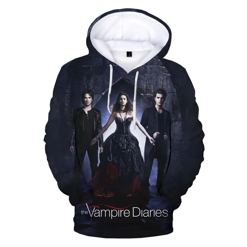 

Худи мужское/женское с 3D-принтом «Дневники вампира»