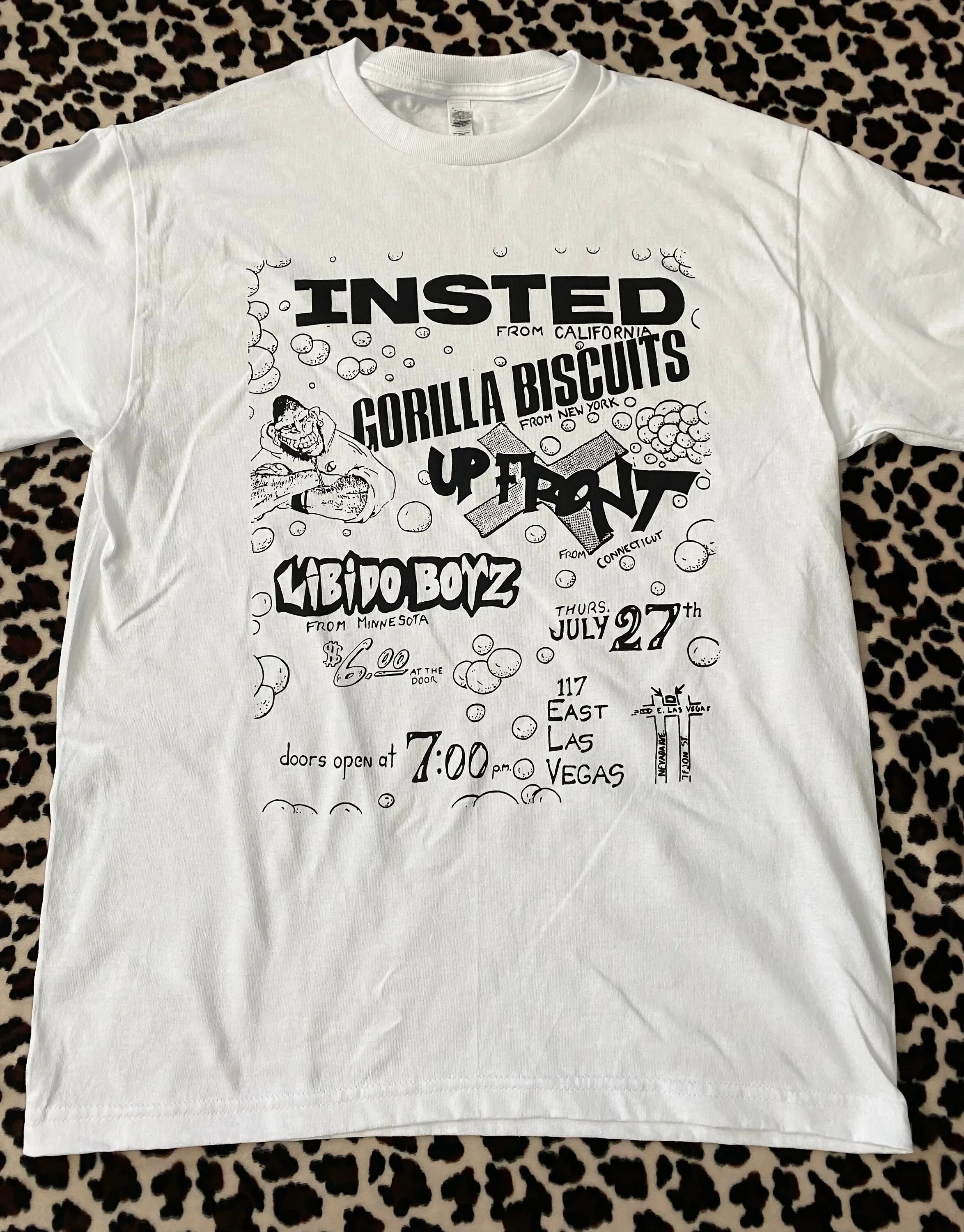 T-Shirt Vintage Flyer Con Biscotti Gorilla Insted