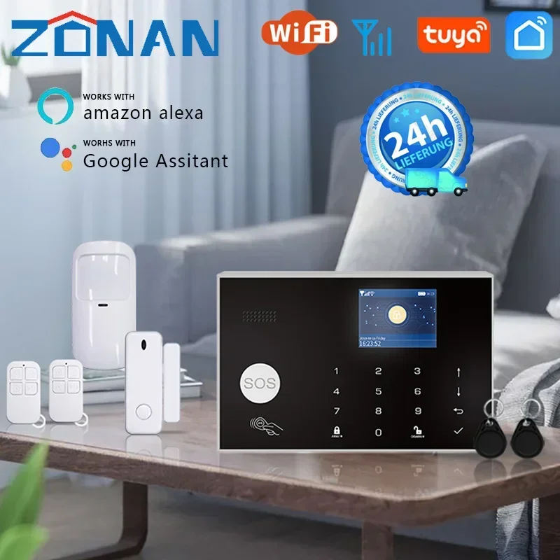 ZONAN G30 Security Alarm System Wifi Tuya Gsm Home Burglar 433MHz Apps Control With Wireless Motion Sensor Detector Alarm Kit security system security alarm wireless alarm