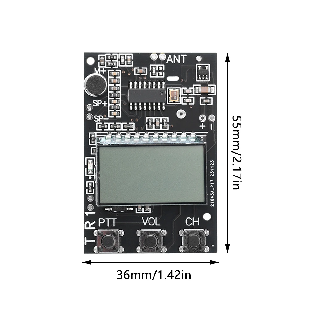 FM Walkie Talkie Circuit Board FM Receiver Board Multi-function Transmitter Receiver Module 7 Frequency 27-480MHz DC3.3-6V printed circuit board fm radio receiver
