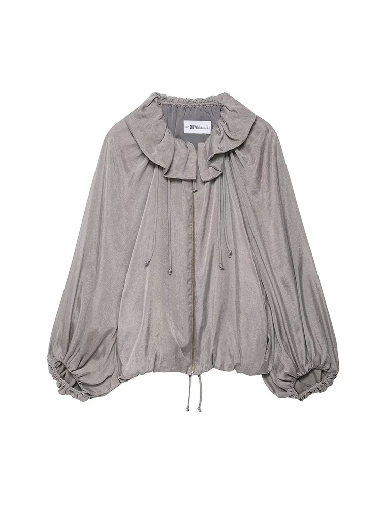 New Women Casual Pants Set Loose Bomber Jacket Pocket Straight Long Pants 2025 Autumn Fashion High Street Chic Female Sets