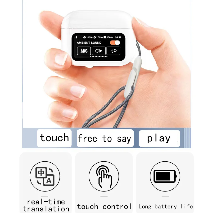 Smart translation business wireless Bluetooth headset instant translation multi-language translator overseas headset