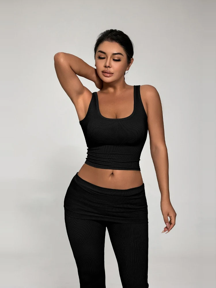 LAPINKY Kardaian Four-Color Set Sexy Slim Fit Comfortable Long Pants Women's Busin Casual Sle Bal Vest Top