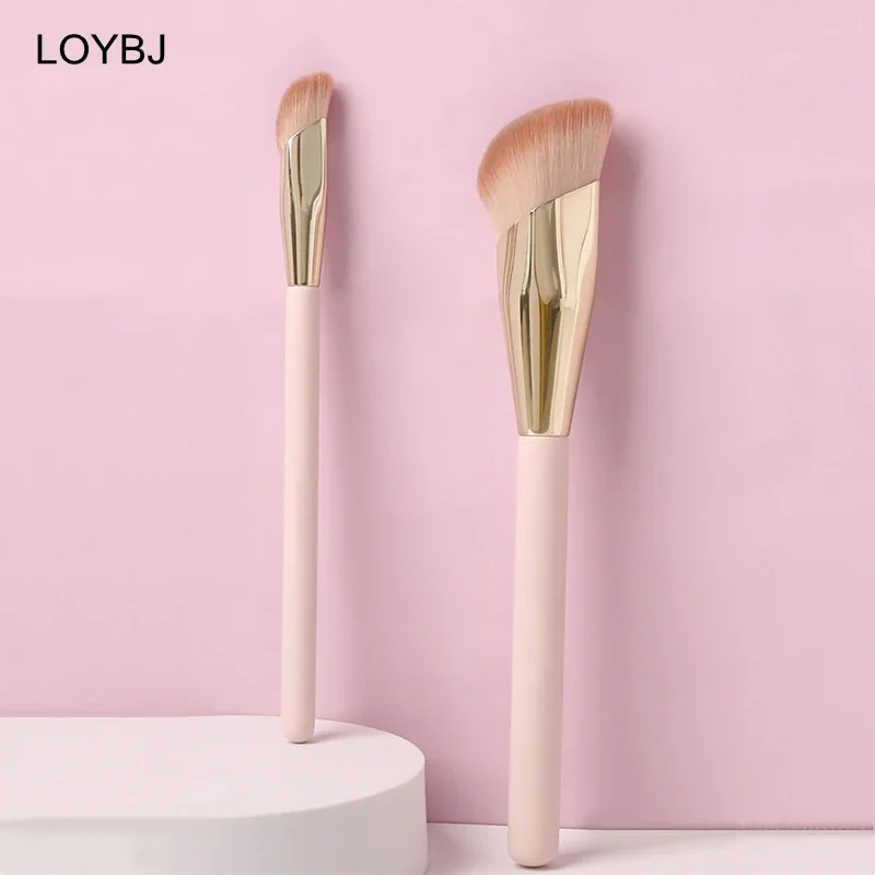 1/2Pcs Foundation Makeup Brush Oblique Head Liquid Foundation Concealer Cosmetic Blending Brushes Face Contour Beauty Tool