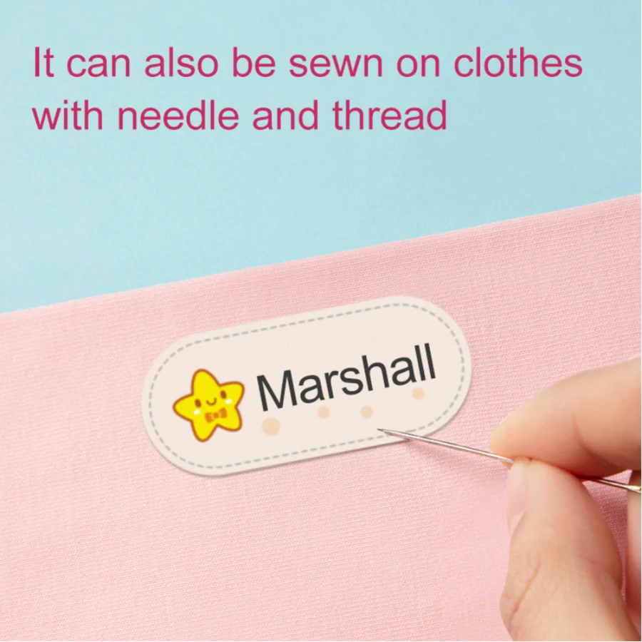 Custom Waterproof School Labels for Kids Iron-On Name Tags for School Uniforms