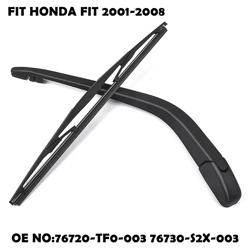 Car Rear Windshield Windscreen Wiper Arm & Blade Set 76720SAA004 for Honda Fit/Jazz 2004-2008 3