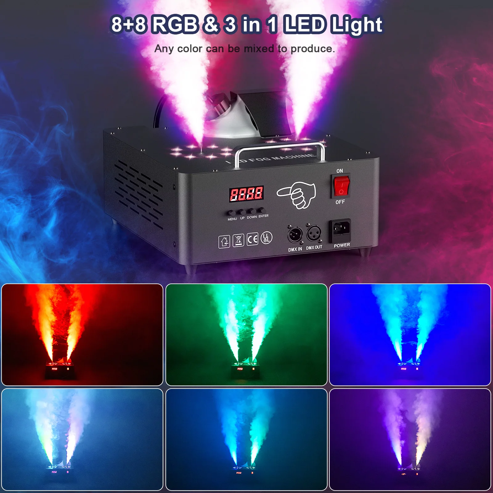 U'King 2000W RGB DMX Fog Machine 2