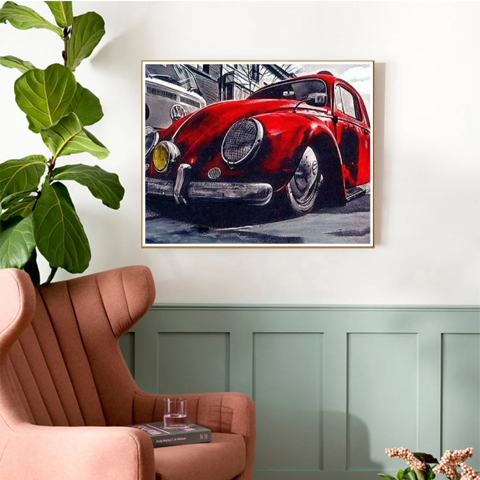 Description Picture 3 of itemEverShine Diamond Painting Kits Car Diamond Art Scenery Cross Stitch Bead Embroidery Mosaic Picture Rhinestones Home Decor