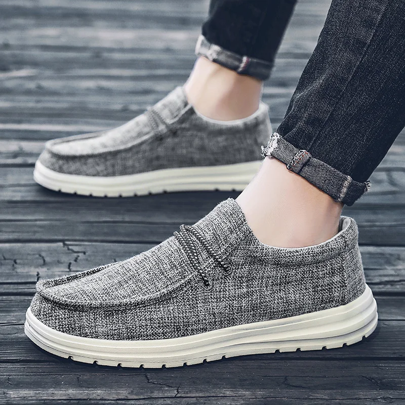 

Men's Casual Shoes slip on fashion Non Light Canvas Shoes breathable Lightweight Man Outdoor men Footwear Moccasins Shoes