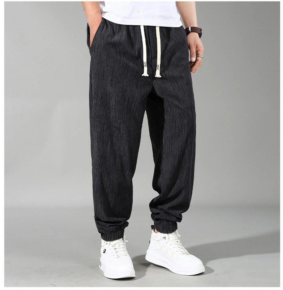 Description Picture 5 of itemSummer Cool Pants Men Plus Size 11XL 12XL Jogger Pants Fashion Casual Elastic Waist Trousers Male Big Size Bottom