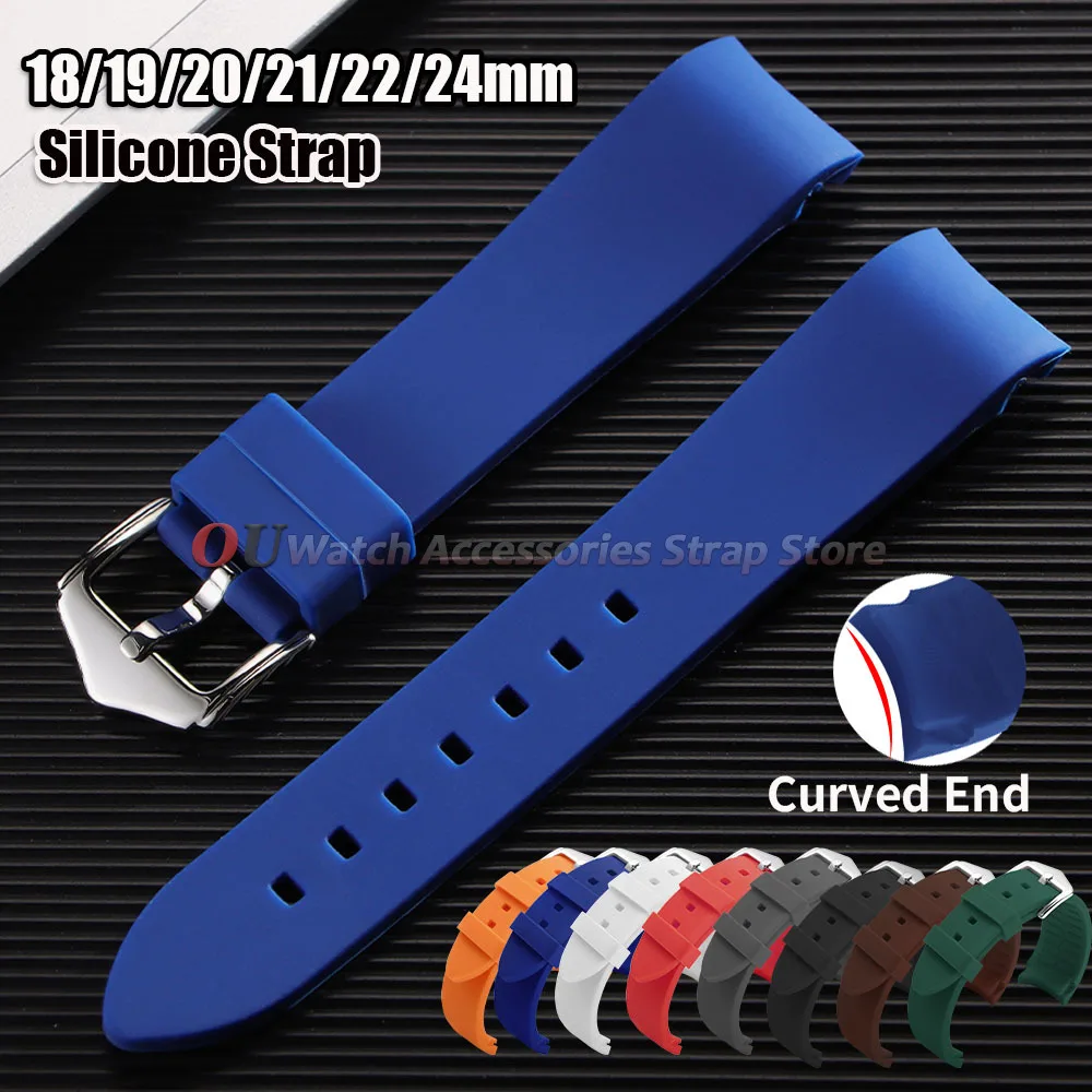Premium Universal Waterproof Silicone Watch Strap - Soft Rubber Wristband