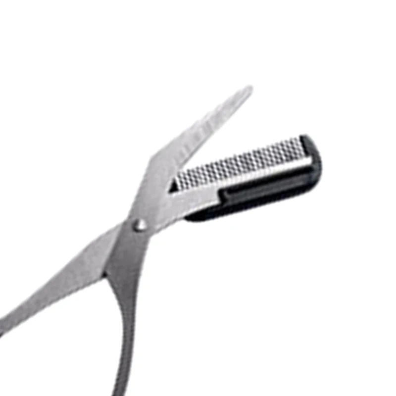 Eyebrow Trimmer Scissor with Comb Female Male Eyebrow Eyelash Scissors Safety Stainless Steel Face Razor Makeup Beauty Scissors 2